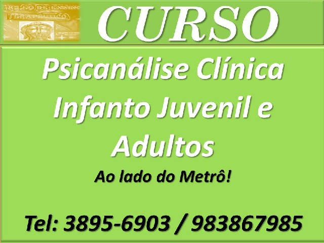 Foto 1 - Curso Psicanalise Clinica Certificado