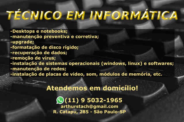 Manutenção de computadores no tatuapé