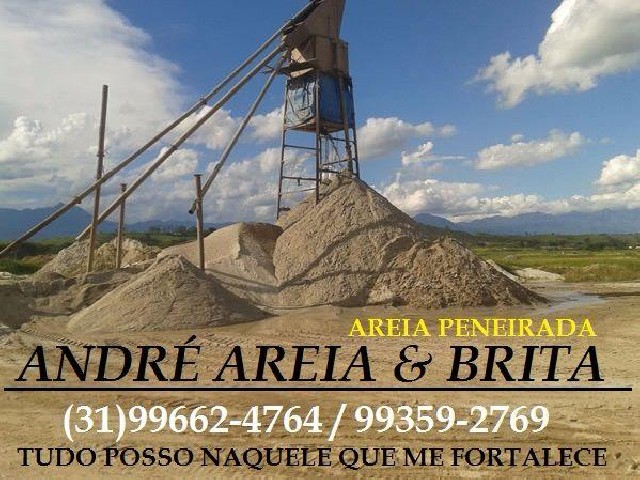 Foto 1 - Areia lavada- brita- pedra de mo